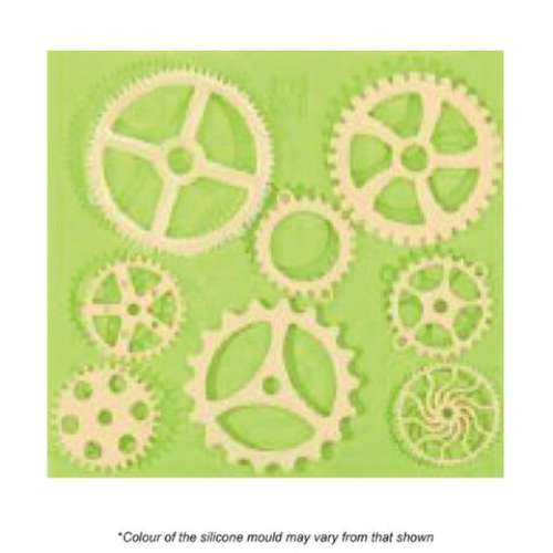Assorted Cogs and Gears Silicone Mould - Click Image to Close